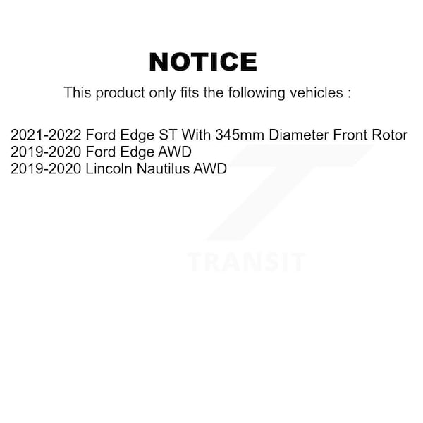 Front Ceramic Disc Brake Pads For Ford Edge Lincoln Nautilus